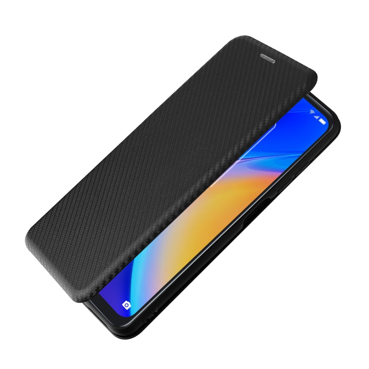 Struttura in fibra di carbonio Flip orizzontale magnetico Custodia in pelle TPU + PC + PU con slot per schede, For TCL 20S, For Asus Zenfone 8 / ZS590KS (8 Mini)