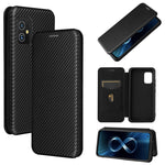 Struttura in fibra di carbonio Flip orizzontale magnetico Custodia in pelle TPU + PC + PU con slot per schede, For TCL 20S, For Asus Zenfone 8 / ZS590KS (8 Mini)