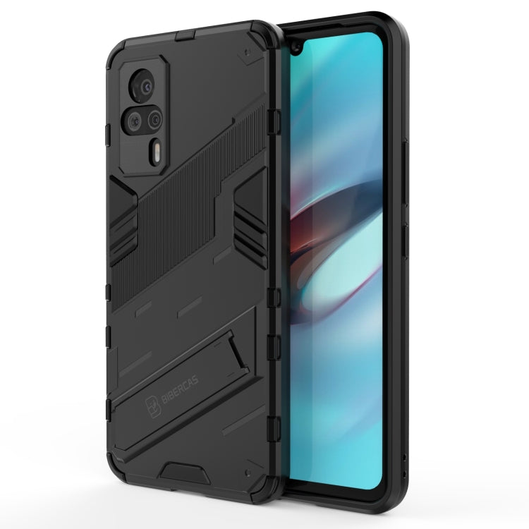 Punk Armor 2 in 1 PC + custodia antiurto in TPU con supporto invisibile, For vivo S9e, For Samsung Galaxy F52 5G