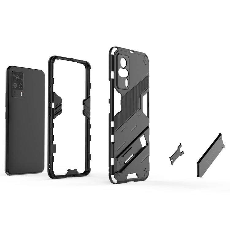 Punk Armor 2 in 1 PC + custodia antiurto in TPU con supporto invisibile, For vivo S9e, For Samsung Galaxy F52 5G