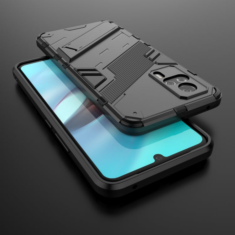 Punk Armor 2 in 1 PC + custodia antiurto in TPU con supporto invisibile, For vivo S9e, For Samsung Galaxy F52 5G