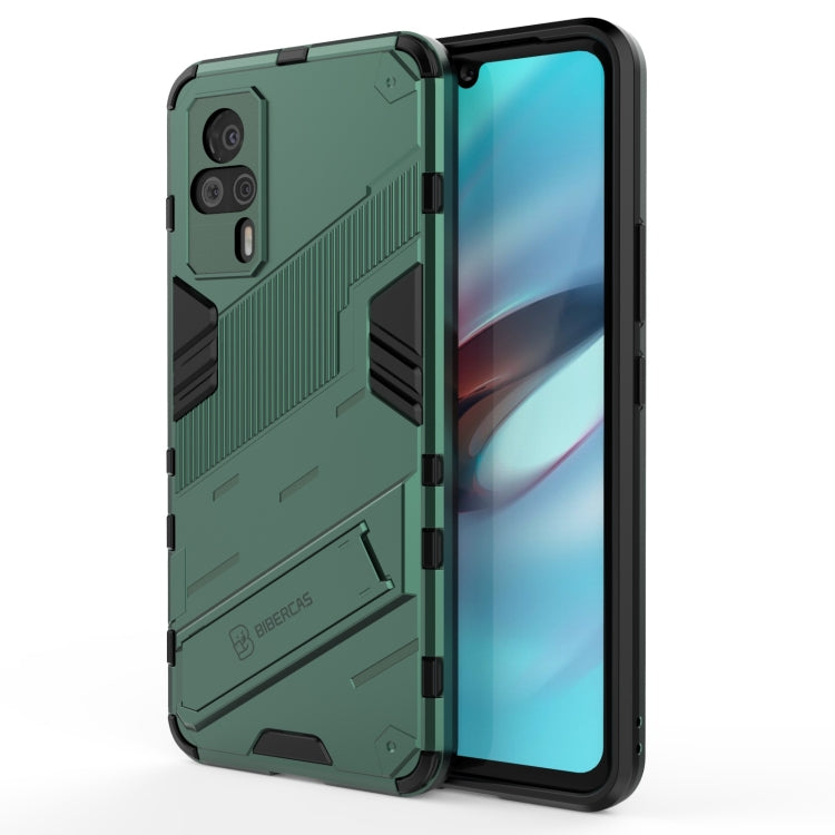Punk Armor 2 in 1 PC + custodia antiurto in TPU con supporto invisibile, For vivo S9e, For Samsung Galaxy F52 5G