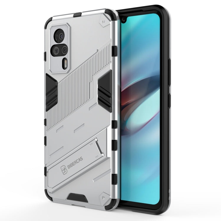 Punk Armor 2 in 1 PC + custodia antiurto in TPU con supporto invisibile, For vivo S9e, For Samsung Galaxy F52 5G