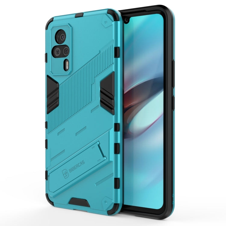 Punk Armor 2 in 1 PC + custodia antiurto in TPU con supporto invisibile, For vivo S9e, For Samsung Galaxy F52 5G