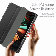 DUX DUCIS TOBY Series Custodia a ribalta orizzontale antiurto in pelle PU + PC + TPU con supporto e slot per penna e funzione Sleep / Wake-up, For iPad Pro 11 2022 / 2021 / 2020, For iPad Pro 12.9 2022 / 2021 / 2020