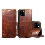 Custodia portafoglio in pelle per iPhone 11 e XS