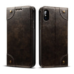 Custodia portafoglio in pelle per iPhone 11 e XS