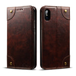 Custodia portafoglio in pelle per iPhone 11 e XS