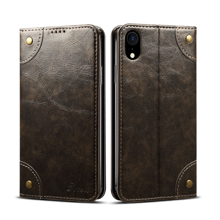 Custodia portafoglio in pelle orizzontale per iPhone