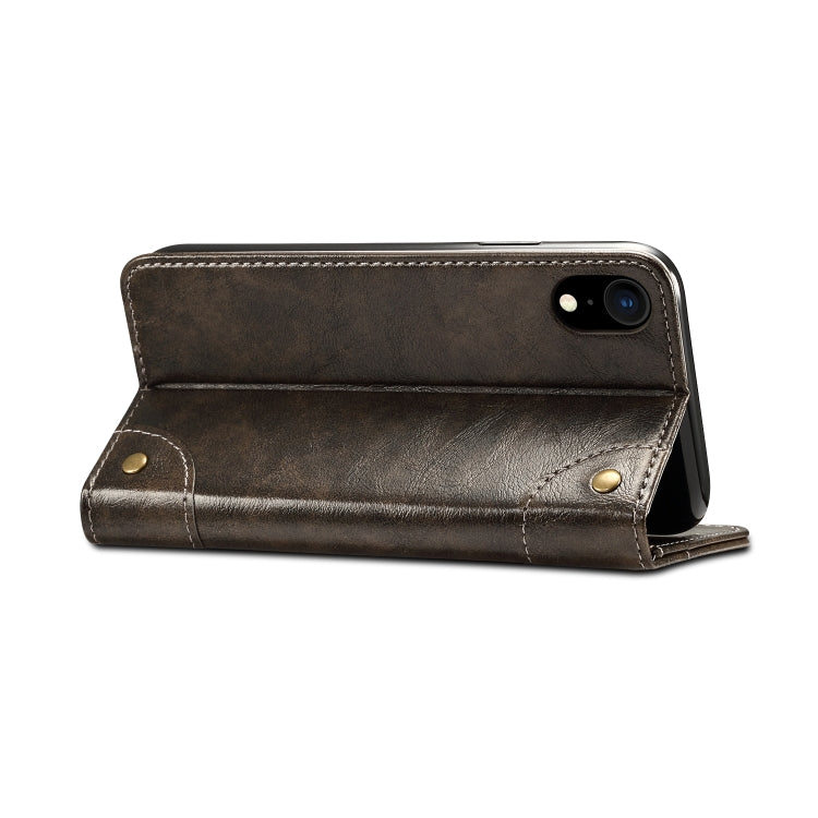 Custodia portafoglio in pelle orizzontale per iPhone