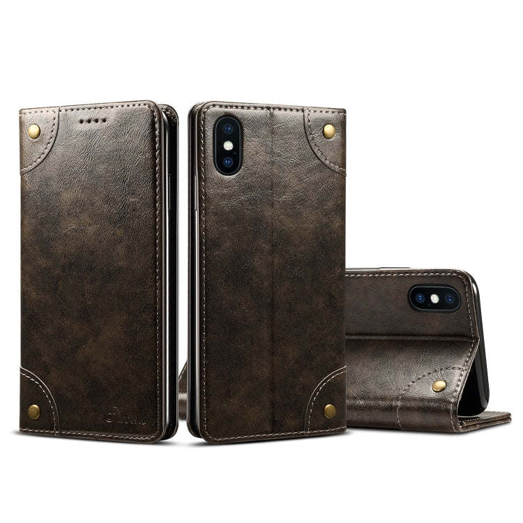 Custodia portafoglio in pelle orizzontale per iPhone