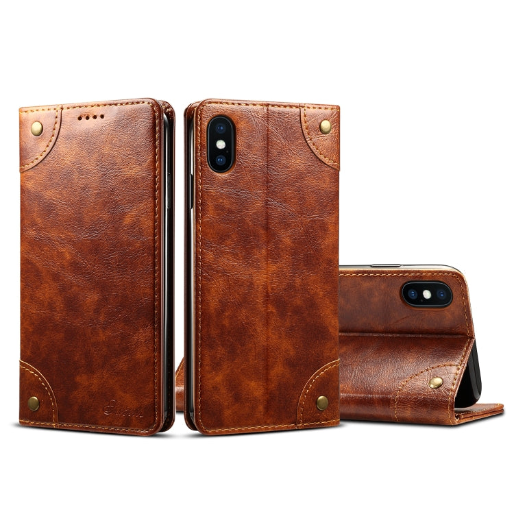 Custodia portafoglio in pelle orizzontale per iPhone