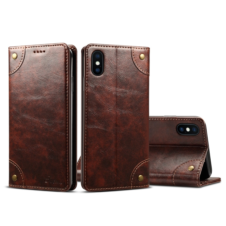 Custodia portafoglio in pelle orizzontale per iPhone