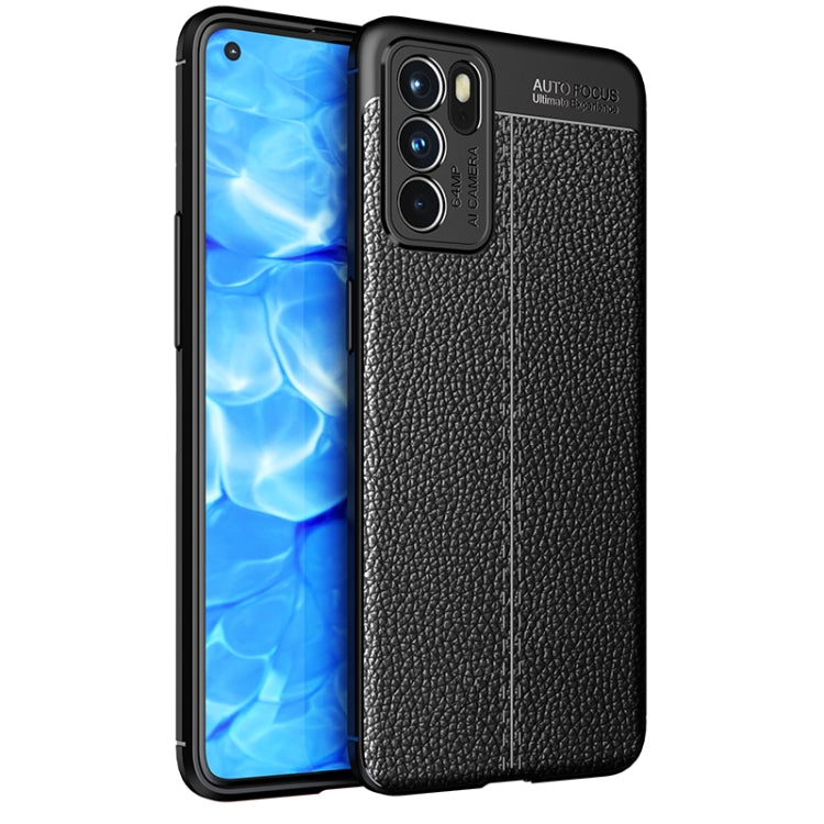 Custodia antiurto in TPU con texture Litchi, For Honor X20 SE, For OPPO Reno6 Pro+ 5G, For OPPO Reno6 Pro 5G, For OPPO Reno6 5G