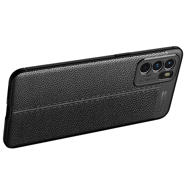 Custodia antiurto in TPU con texture Litchi, For Honor X20 SE, For OPPO Reno6 Pro+ 5G, For OPPO Reno6 Pro 5G, For OPPO Reno6 5G