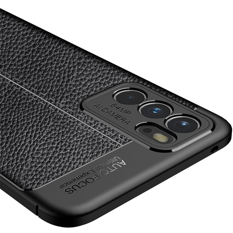 Custodia antiurto in TPU con texture Litchi, For Honor X20 SE, For OPPO Reno6 Pro+ 5G, For OPPO Reno6 Pro 5G, For OPPO Reno6 5G