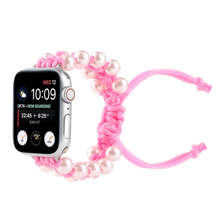 Cinturini di ricambio in nylon con perline di corda per ombrello per Apple Watch Series 6 e SE e, For Apple Watch Ultra 49mm / Series 8&7 45mm / SE 2&6&SE&5&4 44mm / 3&2&1 42mm, For Apple Watch Series 8&7 41mm / SE 2&6&SE&5&4 40mm / 3&2&1 38mm