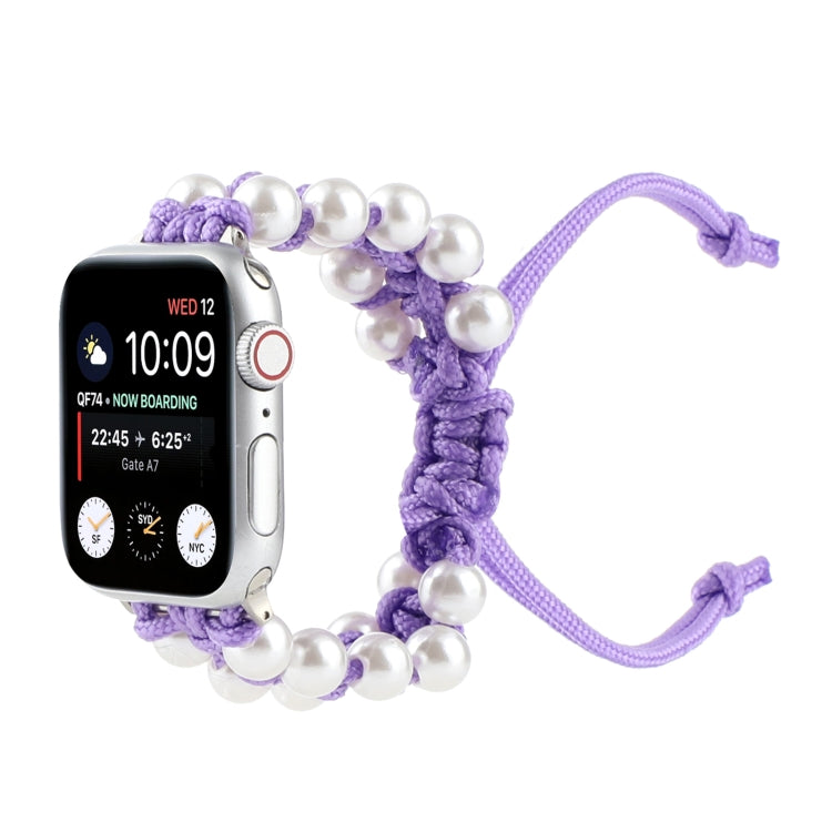 Cinturini di ricambio in nylon con perline di corda per ombrello per Apple Watch Series 6 e SE e, For Apple Watch Ultra 49mm / Series 8&7 45mm / SE 2&6&SE&5&4 44mm / 3&2&1 42mm, For Apple Watch Series 8&7 41mm / SE 2&6&SE&5&4 40mm / 3&2&1 38mm