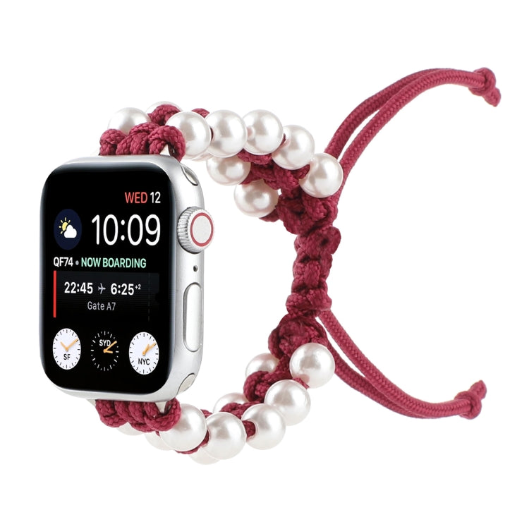 Cinturini di ricambio in nylon con perline di corda per ombrello per Apple Watch Series 6 e SE e, For Apple Watch Ultra 49mm / Series 8&7 45mm / SE 2&6&SE&5&4 44mm / 3&2&1 42mm, For Apple Watch Series 8&7 41mm / SE 2&6&SE&5&4 40mm / 3&2&1 38mm