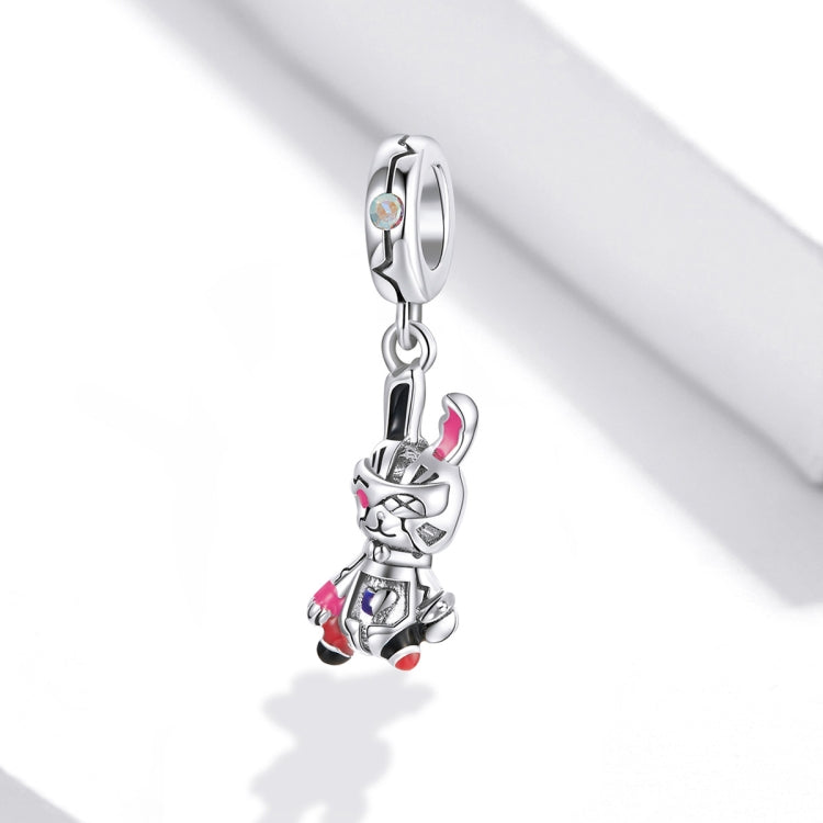 Accessori per collana braccialetto fai-da-te con ciondolo meccanico in argento sterling S925, Mechanical Rabbit