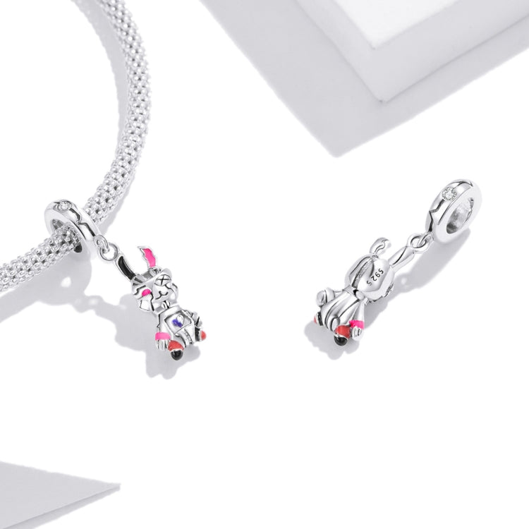 Accessori per collana braccialetto fai-da-te con ciondolo meccanico in argento sterling S925, Mechanical Rabbit