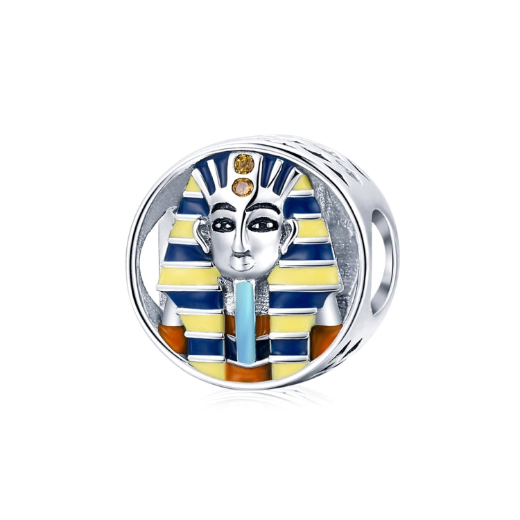 Accessori per collana braccialetto fai-da-te con perline faraone egiziano in argento sterling S925, Egyptian Pharaoh