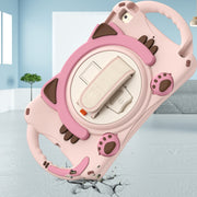 Custodia protettiva in EVA antiurto per bambini Cute Cat King con supporto, tracolla e maniglia, For iPad mini 5 / 4 / 3 / 2 /1