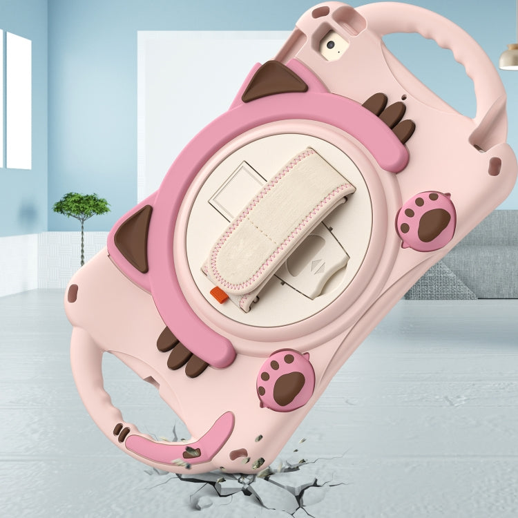 Custodia protettiva in EVA antiurto per bambini Cute Cat King con supporto, tracolla e maniglia, For iPad mini 5 / 4 / 3 / 2 /1