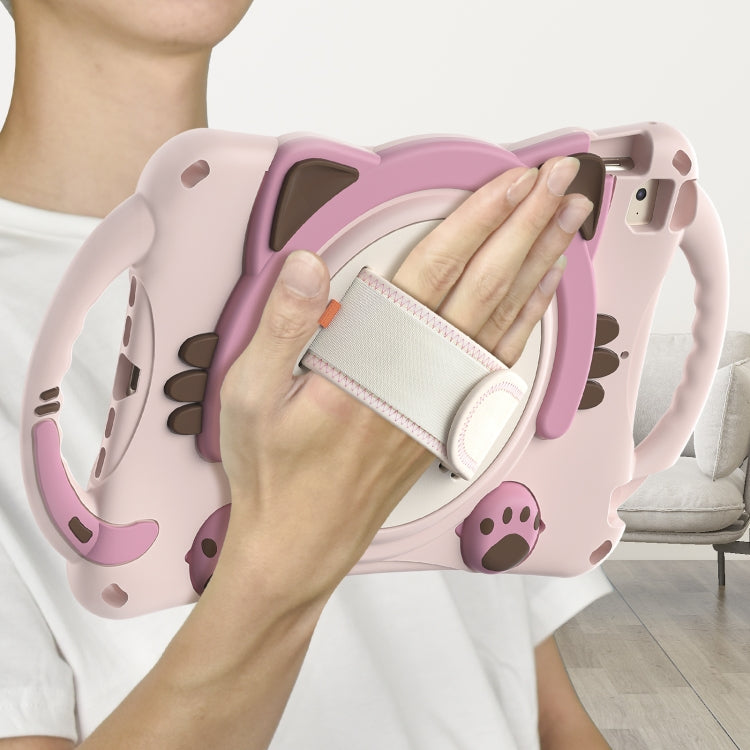 Custodia protettiva in EVA antiurto per bambini Cute Cat King con supporto, tracolla e maniglia, For iPad mini 5 / 4 / 3 / 2 /1