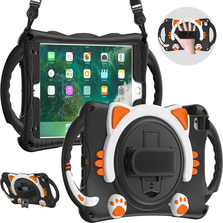 Custodia protettiva in EVA antiurto per bambini Cute Cat King con supporto, tracolla e maniglia, For iPad mini 5 / 4 / 3 / 2 /1