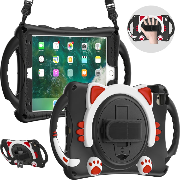 Custodia protettiva in EVA antiurto per bambini Cute Cat King con supporto, tracolla e maniglia, For iPad mini 5 / 4 / 3 / 2 /1