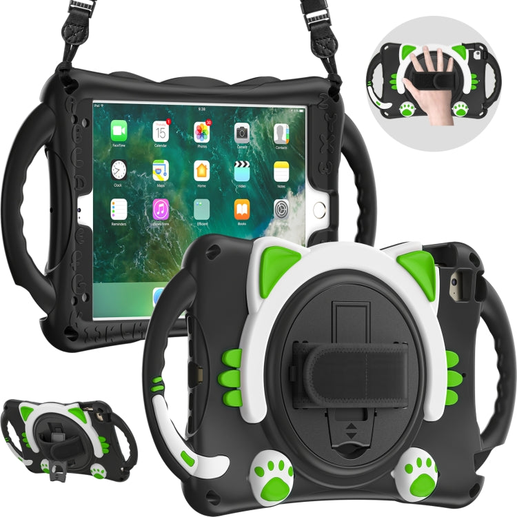 Custodia protettiva in EVA antiurto per bambini Cute Cat King con supporto, tracolla e maniglia, For iPad mini 5 / 4 / 3 / 2 /1