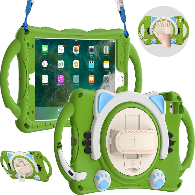 Custodia protettiva in EVA antiurto per bambini Cute Cat King con supporto, tracolla e maniglia, For iPad mini 5 / 4 / 3 / 2 /1