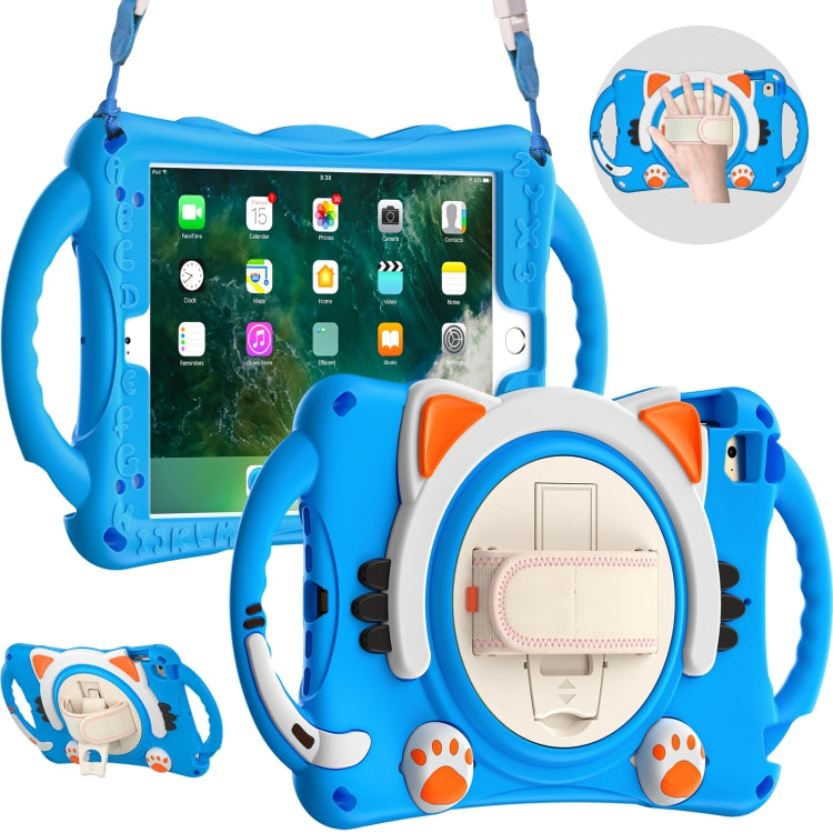 Custodia protettiva in EVA antiurto per bambini Cute Cat King con supporto, tracolla e maniglia, For iPad mini 5 / 4 / 3 / 2 /1