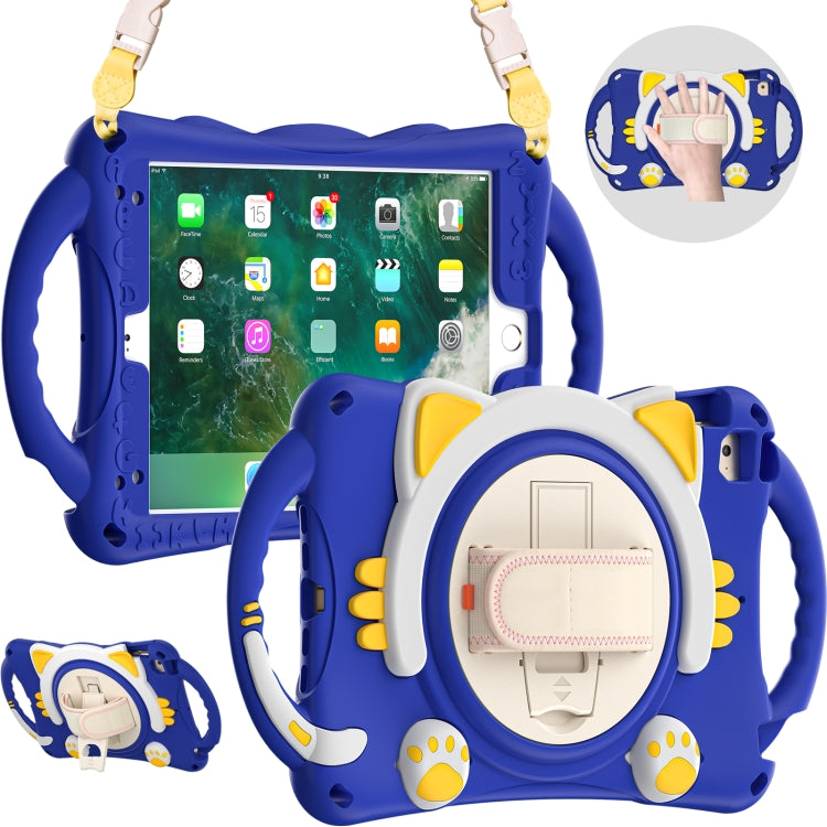 Custodia protettiva in EVA antiurto per bambini Cute Cat King con supporto, tracolla e maniglia, For iPad mini 5 / 4 / 3 / 2 /1