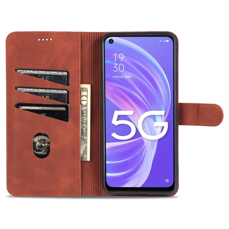AZNS Skin Feel Calf Texture Custodia in pelle con apertura orizzontale con slot per carte, supporto e portafoglio, For OPPO A72 5G / A52 5G, For OPPO A94 5G / A95 5G / Reno5Z 5G / F19 Pro+, For OPPO Reno5 / Reno5 K