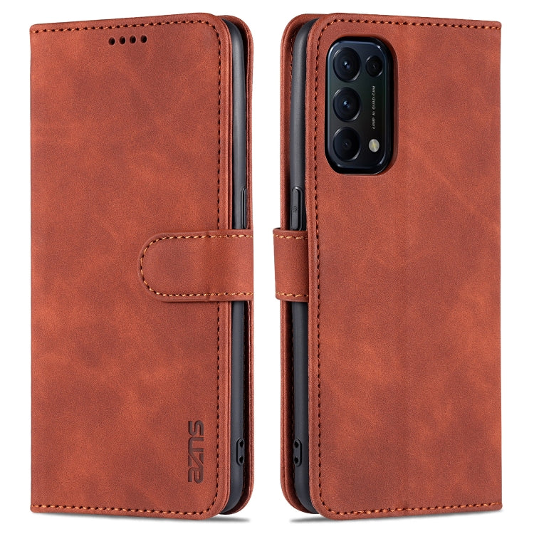 AZNS Skin Feel Calf Texture Custodia in pelle con apertura orizzontale con slot per carte, supporto e portafoglio, For OPPO A72 5G / A52 5G, For OPPO A94 5G / A95 5G / Reno5Z 5G / F19 Pro+, For OPPO Reno5 / Reno5 K
