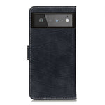 Custodia in pelle a vibrazione orizzontale con struttura in coccodrillo con supporto e fessure per carte, cornice per foto e portafoglio, For Google Pixel 6, For Google Pixel 6 Pro