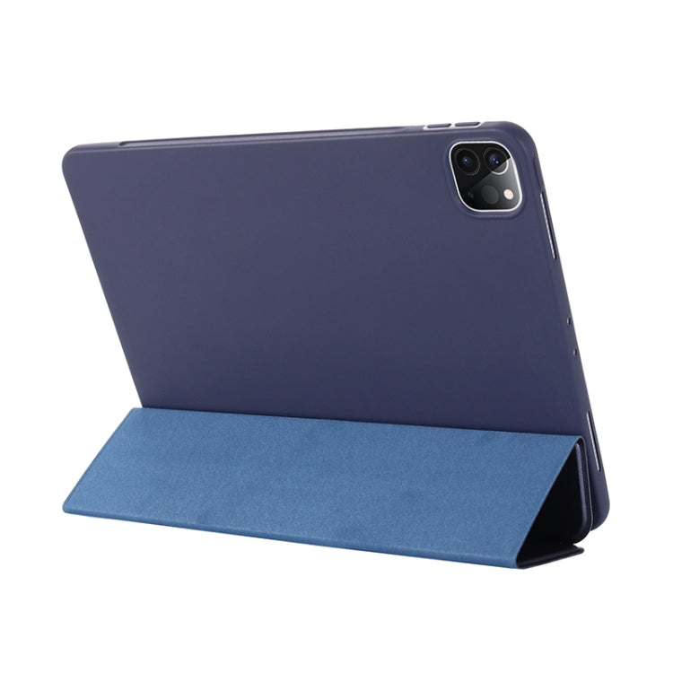 Custodia in pelle flip orizzontale TPU con supporto a tre pieghe per iPad Pro 11 (2021) / (2020), For iPad Pro 11 (2021) / (2020)