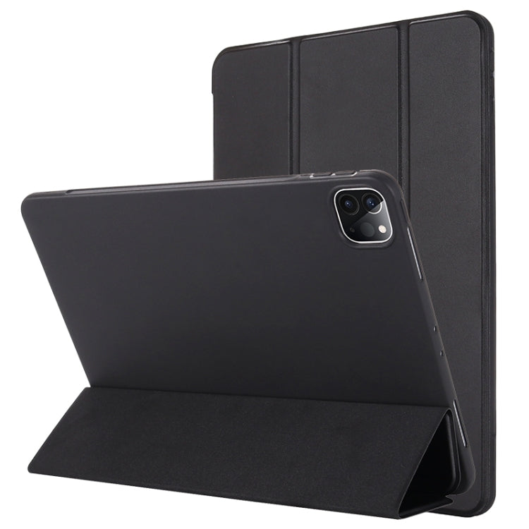 Custodia in pelle flip orizzontale TPU con supporto a tre pieghe per iPad Pro 11 (2021) / (2020), For iPad Pro 11 (2021) / (2020)