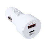LZ-201 PD 20W USB-C / Type-C + QC 3.0 Caricatore per auto mini USB veloce