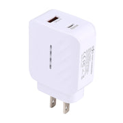 LZ-822A+C PD 20W USB-C / Type-C + QC 3.0 Caricatore da viaggio rapido USB,, US Plug, EU Plug