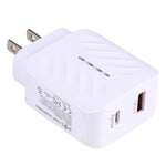 Caricatore rapido USB-C PD 20W + QC 3.0 con doppia presa