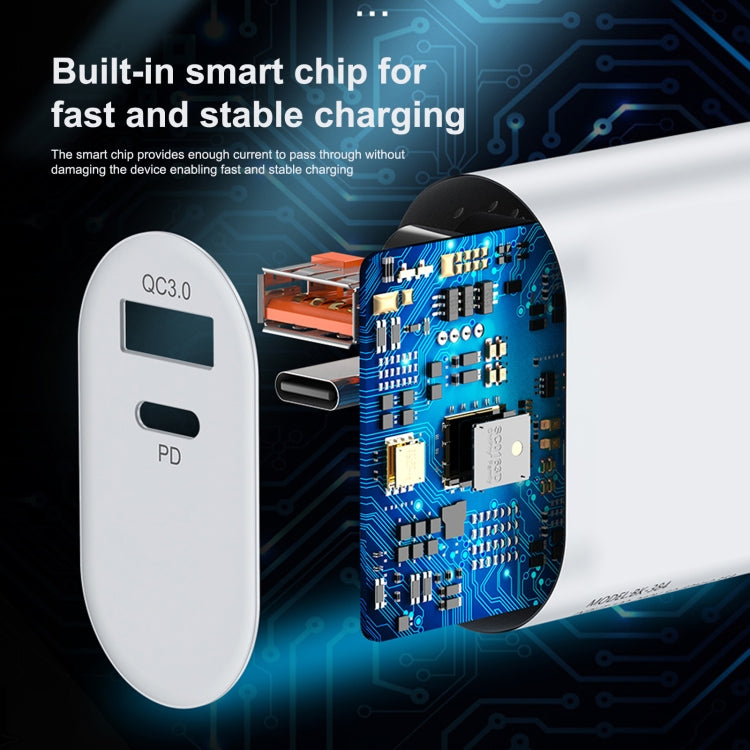 Caricatore rapido USB-C PD 20W + QC 3.0 con doppia presa