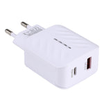Caricatore rapido USB-C PD 20W + QC 3.0 con doppia presa