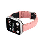 Cinturino sottile in vera pelle da 14 mm per Apple Watch Series, 7 45mm / 6 & SE & 5 & 4 44mm / 3 & 2 & 1 42mm, 7 41mm / 6 & SE & 5 & 4 40mm / 3 & 2 & 1 38mm