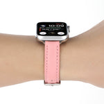Cinturino sottile in vera pelle da 14 mm per Apple Watch Series, 7 45mm / 6 & SE & 5 & 4 44mm / 3 & 2 & 1 42mm, 7 41mm / 6 & SE & 5 & 4 40mm / 3 & 2 & 1 38mm