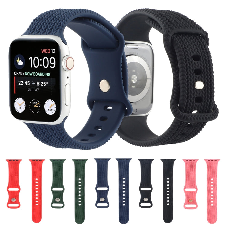 Cinturino in silicone con cinturino in silicone con fibbia a forma di 8 per la serie Apple Watch, 7 45mm / 6 & SE & 5 & 4 44mm / 3 & 2 & 1 42mm, 7 41mm / 6 & SE & 5 & 4 40mm / 3 & 2 & 1 38mm