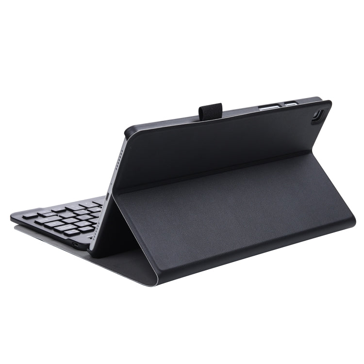 Custodia in pelle per tastiera Bluetooth divisibile A220 per Samsung Galaxy Tab A7 Lite 8.7 T220 / T225, con funzione di supporto e fascia elastica