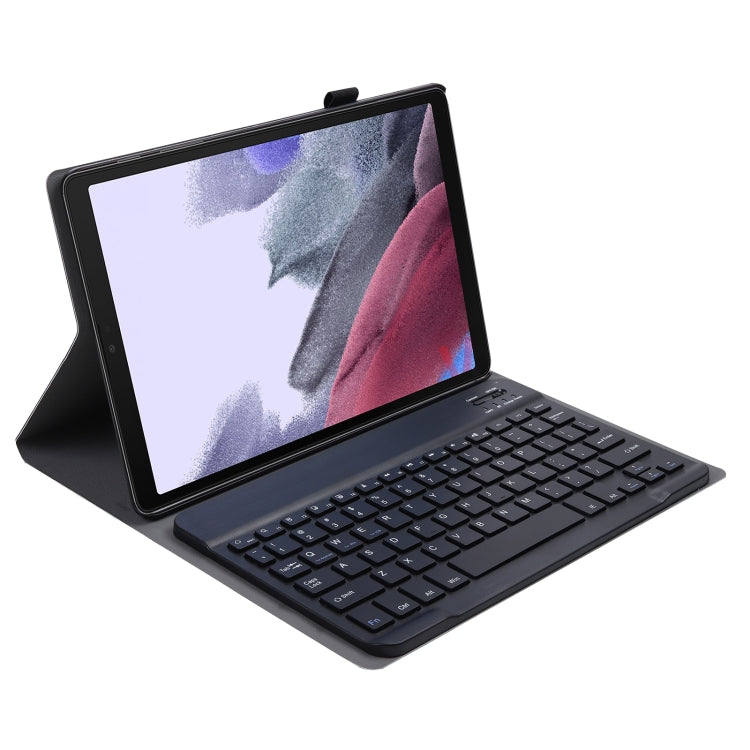 Custodia in pelle per tastiera Bluetooth divisibile A220 per Samsung Galaxy Tab A7 Lite 8.7 T220 / T225, con funzione di supporto e fascia elastica